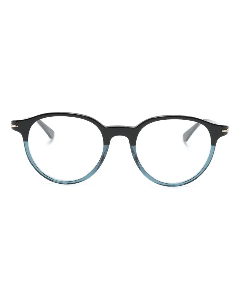 Montblanc Brille mit rundem Gestell - Schwarz Schwarz