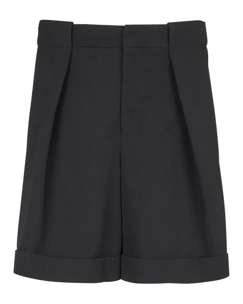 Balmain Shorts mit Falten - Schwarz Schwarz