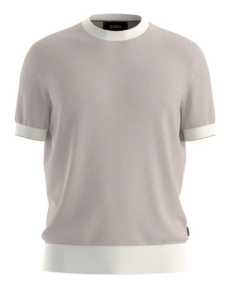 HUGO BOSS Pullover mit kurzen Ärmeln - Nude Nude