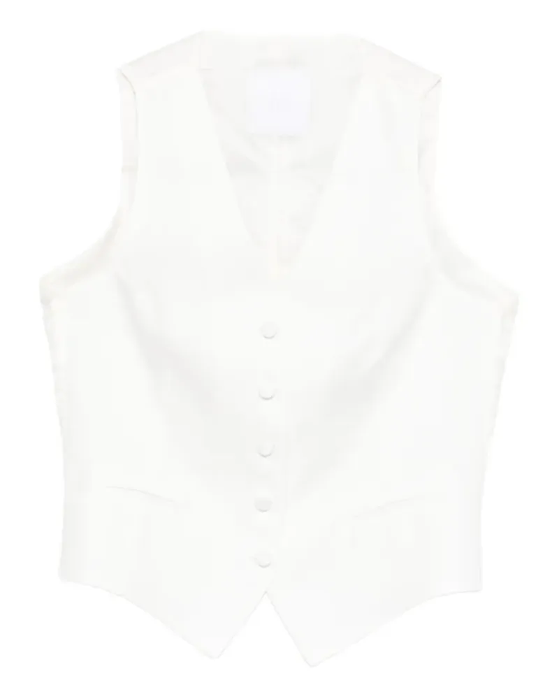 Tagliatore Weste mit V-Ausschnitt - Weiß Weiß
