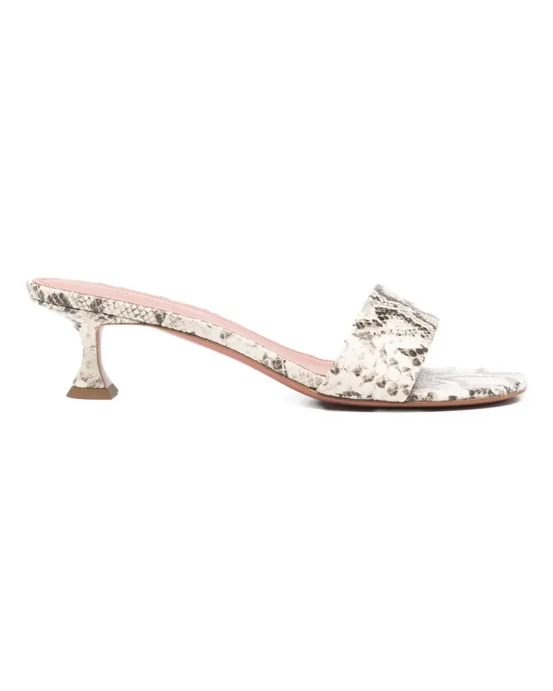 Amina Muaddi Andreea Sandalen mit Schlangen-Print - Nude Nude