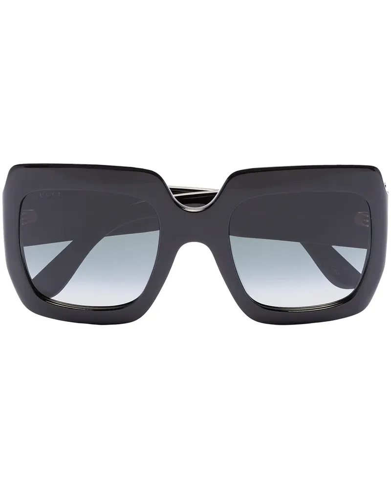 Gucci Oversized-Sonnenbrille mit GG - Schwarz Schwarz