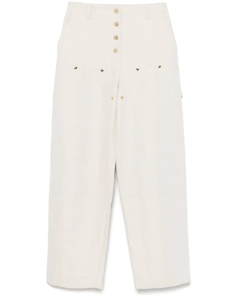 Sandro Hose aus Twill - Nude Nude