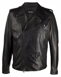 Dolce & Gabbana Bikerjacke mit Taschen Schwarz