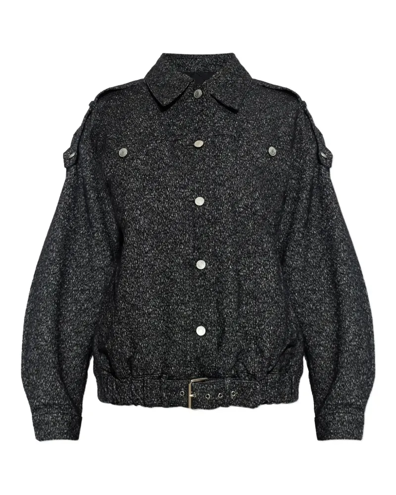 IRO Medley Oversized-Jacke mit Gürtel - Schwarz Schwarz