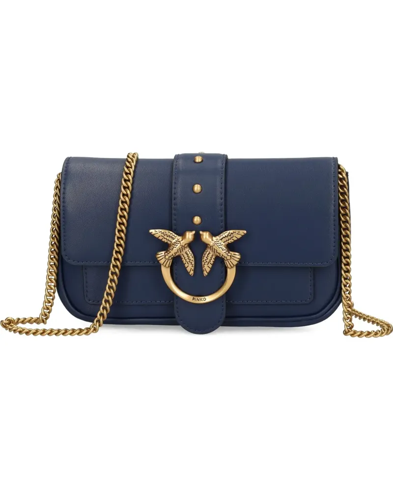 Pinko Mini Pocket Love Umhängetasche - Blau Blau