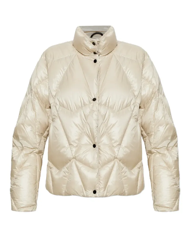 Moose Knuckles quilted logo-patch puffer jacket - Nude Nude