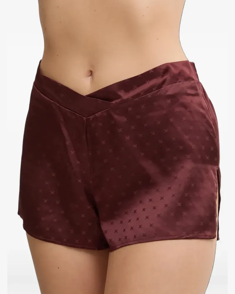 Chantelle Gemusterte Pyjama-Shorts - Rot Rot