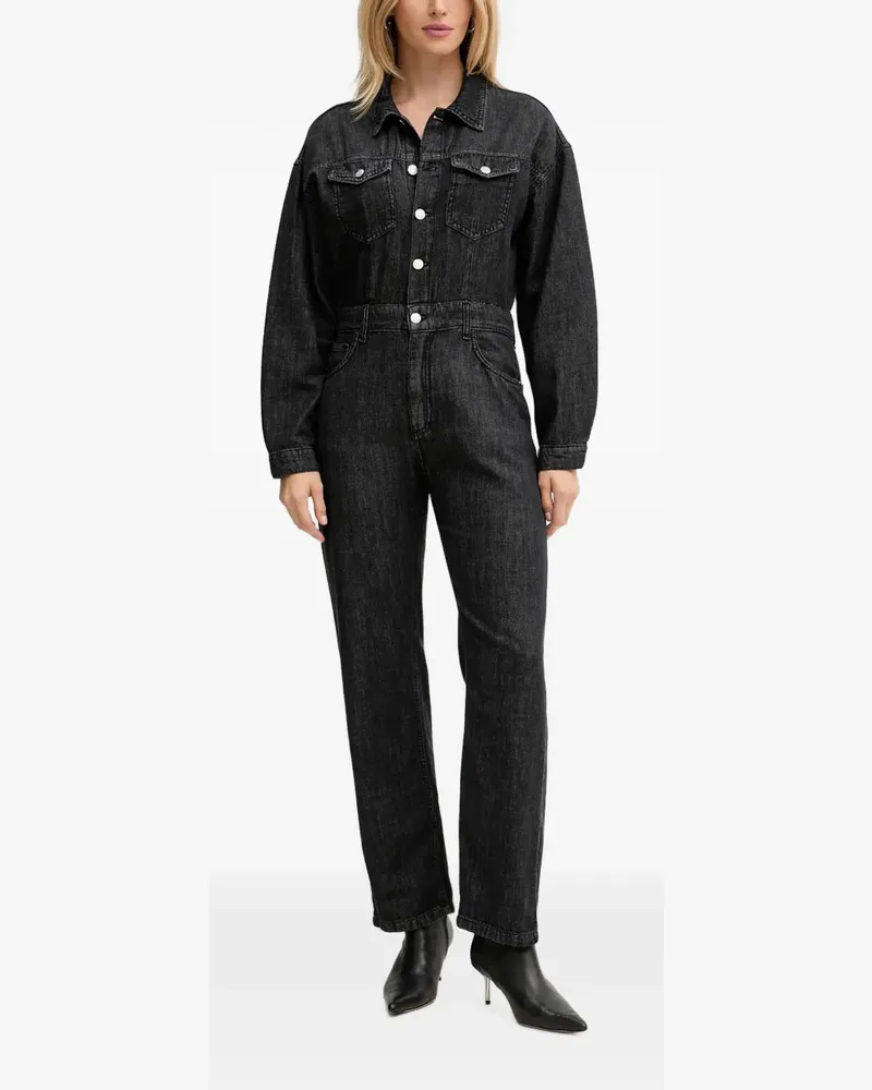 HAVEONE panelled jumpsuit - Schwarz Schwarz