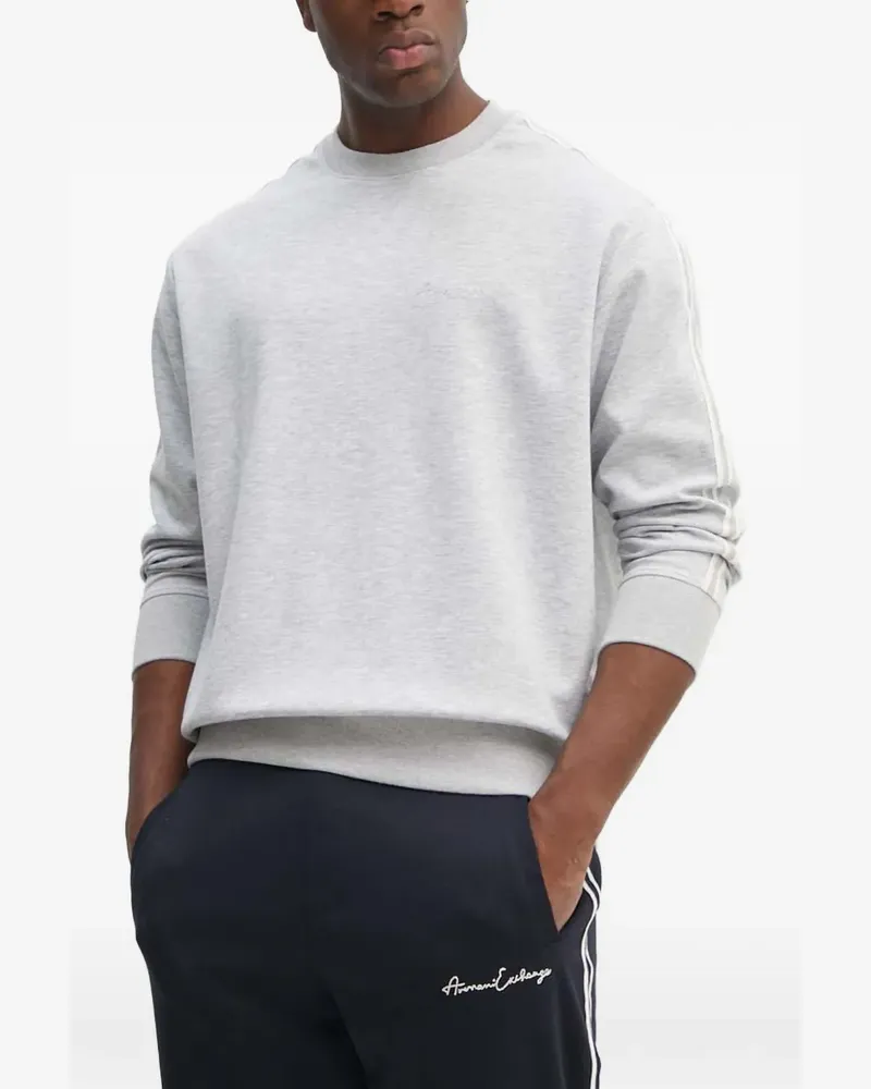 Armani Exchange striped logo-detail sweatshirt - Grau Grau