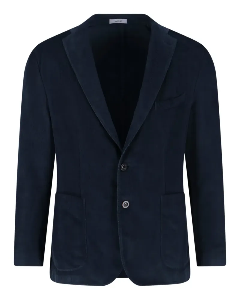 Boglioli corduroy single-breasted blazer - Blau Blau