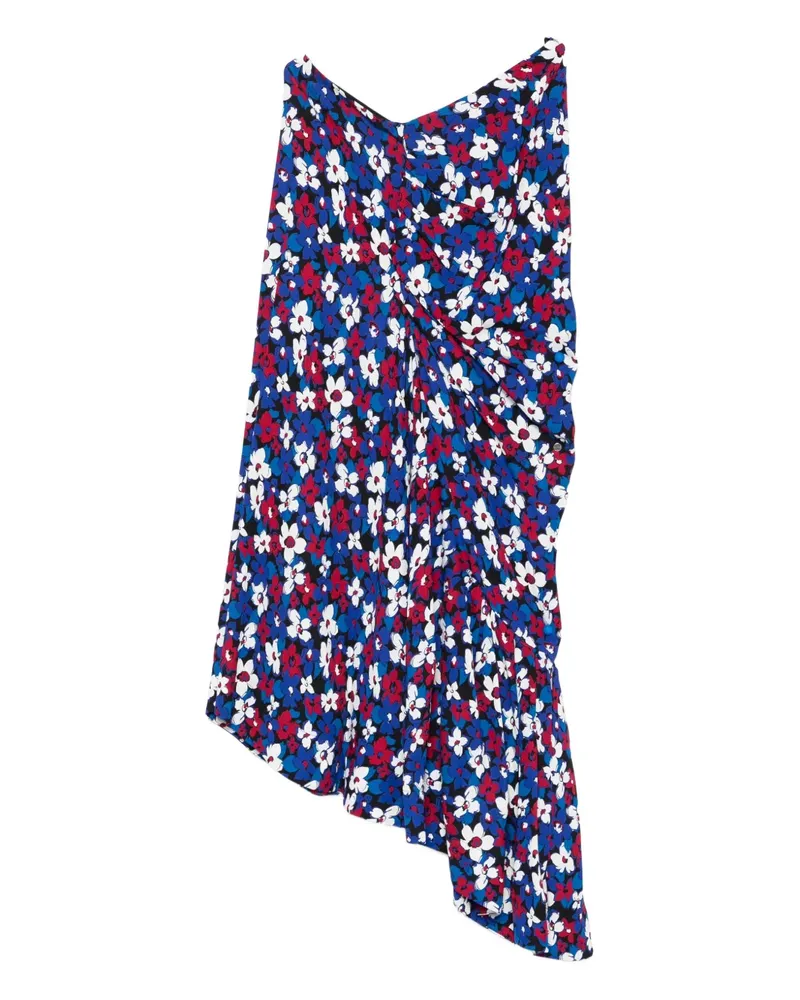 Colville Asymmetrischer Rock mit Blumen-Print - Blau Blau