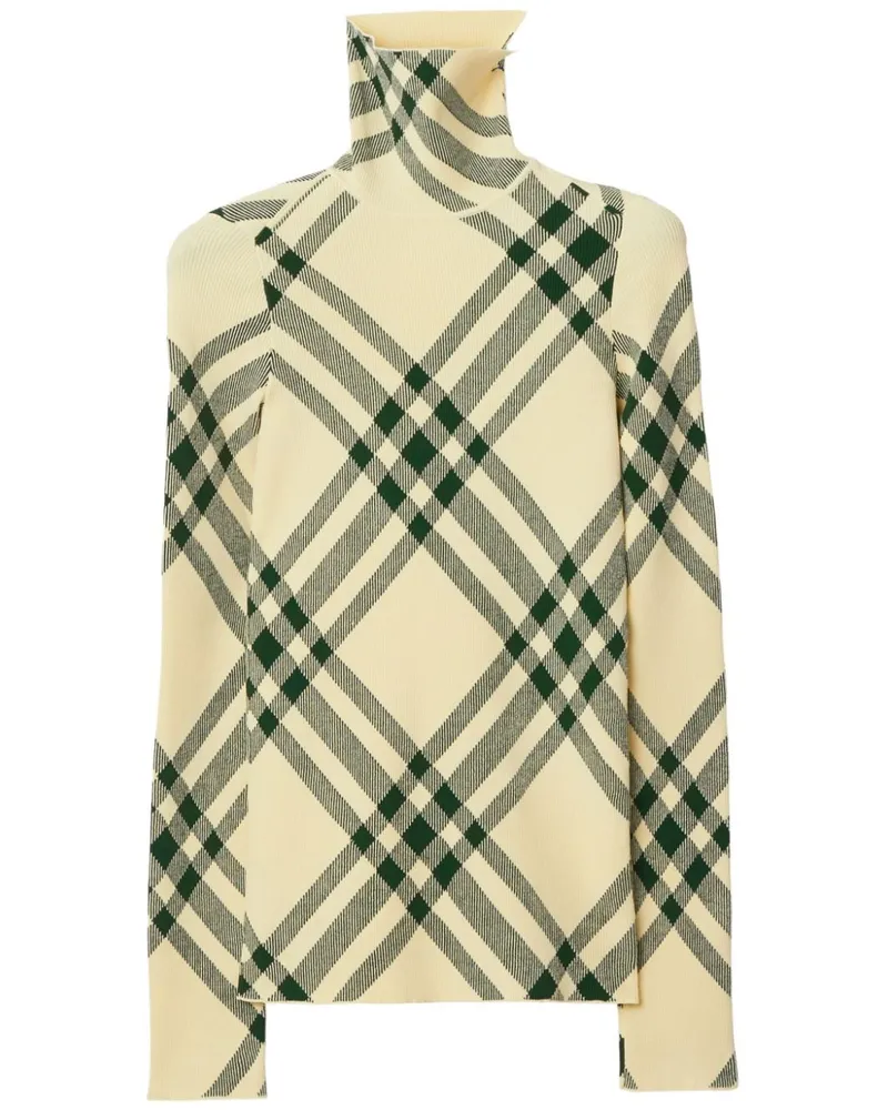 Burberry Karierte Jacke mit Stehkragen - Nude Nude
