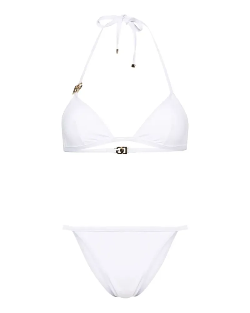 Dolce & Gabbana Triangel-Bikini mit DG-Logo - Weiß Weiß