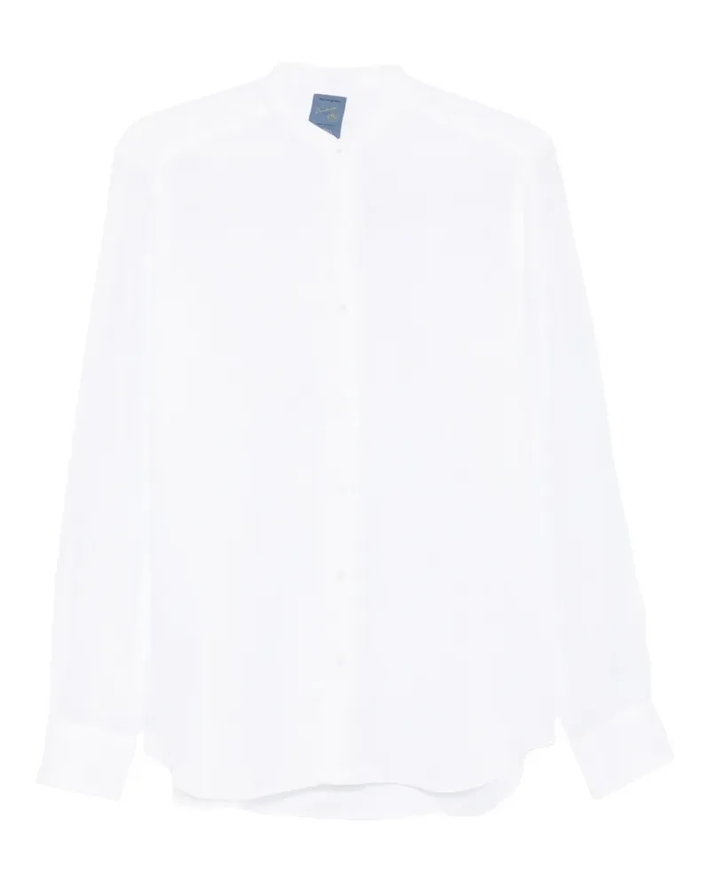 BARBA Hemd mit Mandarinkragen - Weiß Weiß