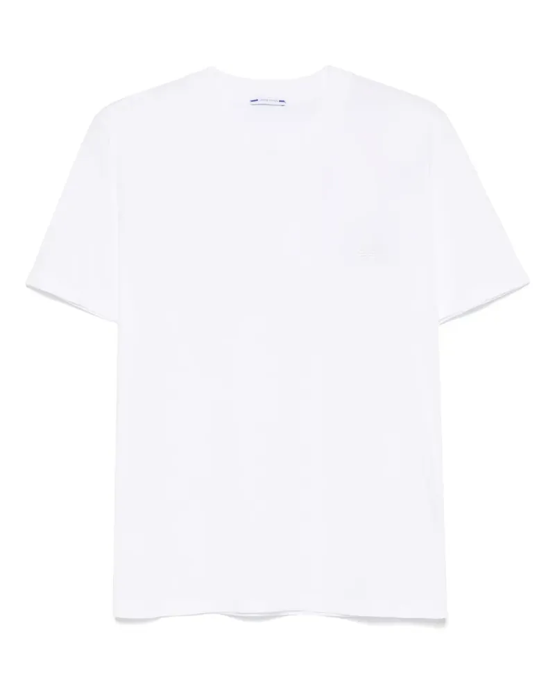 Jacob Cohën T-Shirt mit gummiertem Logo - Weiß Weiß