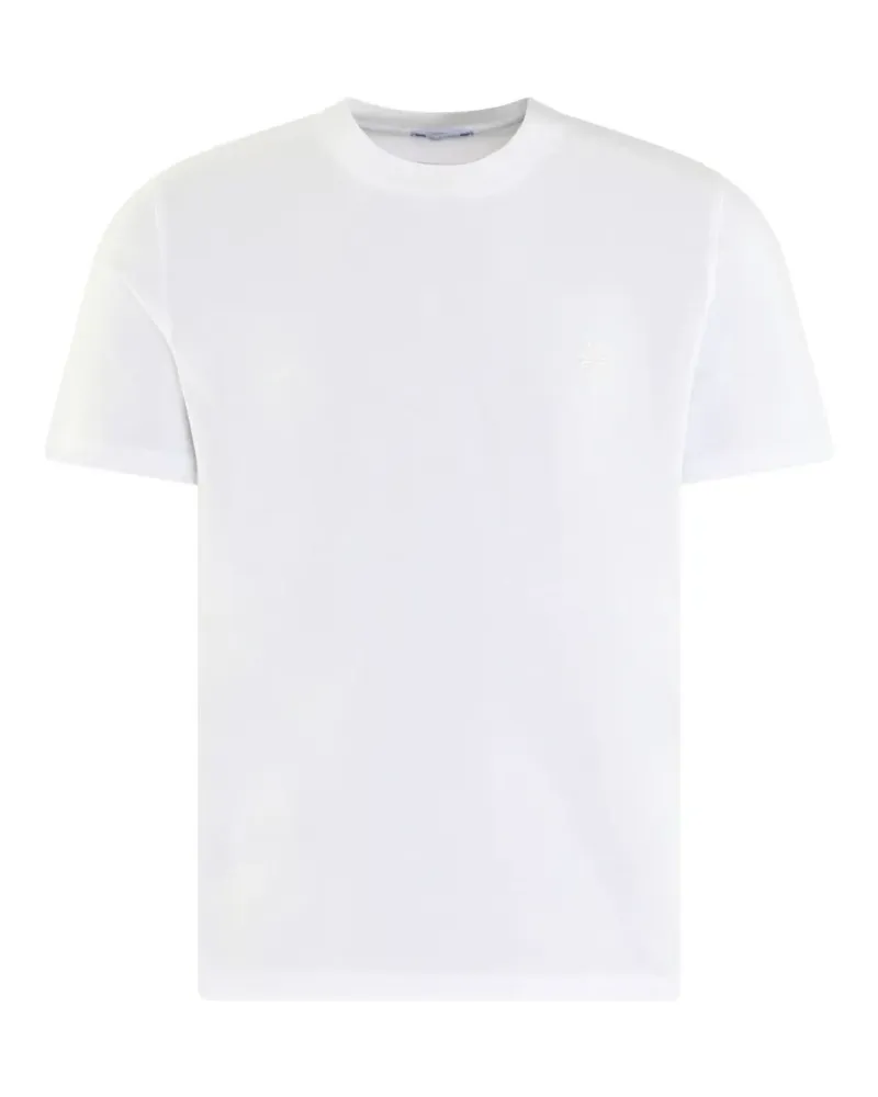 Jacob Cohën T-Shirt mit gummiertem Logo - Weiß Weiß