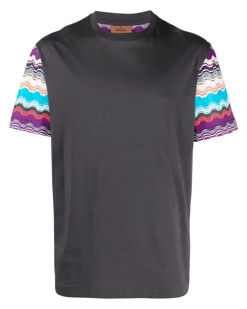 Missoni T-Shirt mit Zickzackmuster - Grau Grau
