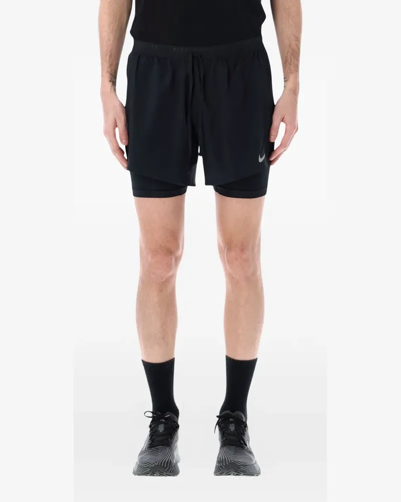 Nike Shorts im Layering-Look - Schwarz Schwarz