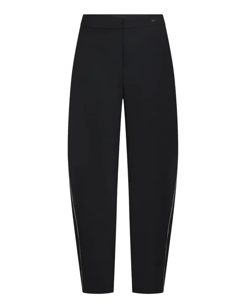 Karl Lagerfeld Hose mit Barrel-Leg-Detail - Schwarz Schwarz