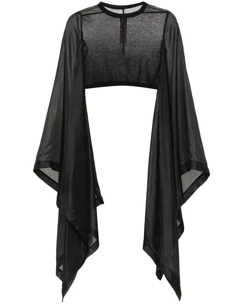 Rick Owens Flag Cropped-Top - Schwarz Schwarz