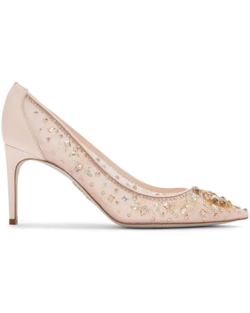 René Caovilla Cinderella Pumps 80mm - Nude Nude