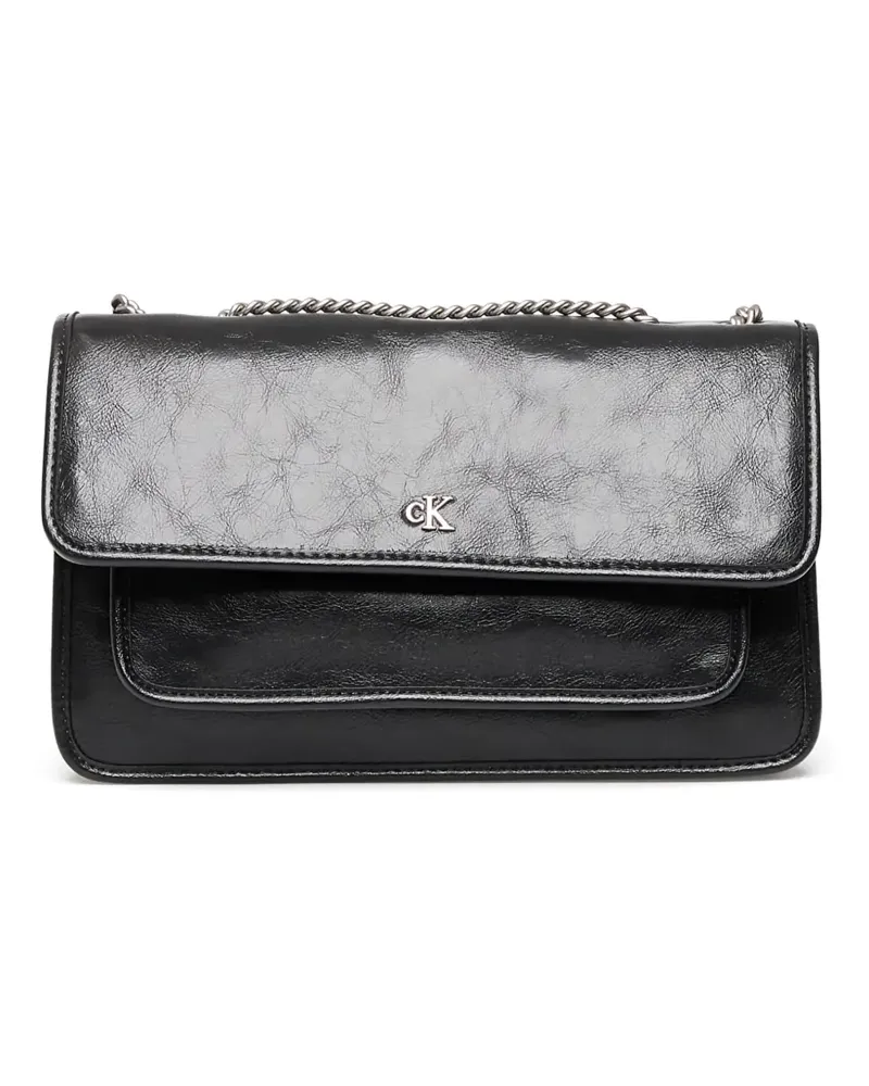 Calvin Klein Schultertasche mit Logo - Schwarz Schwarz
