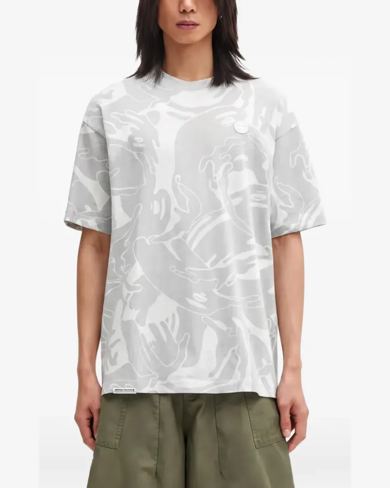 BAPE patterned T-shirt - Grau Grau