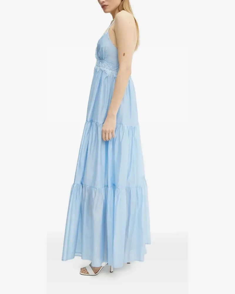 Ermanno Scervino Gestuftes Kleid mit Spitzensaum - Blau Blau