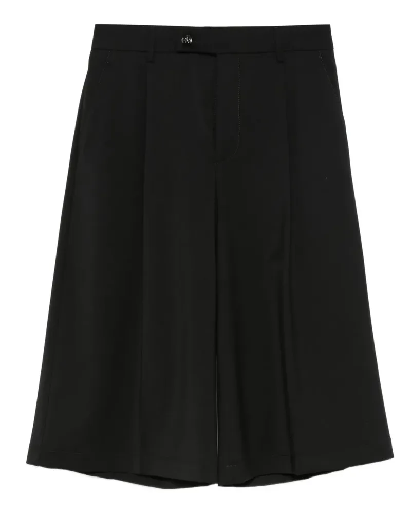 Berwich Shorts mit Bundfalten - Schwarz Schwarz
