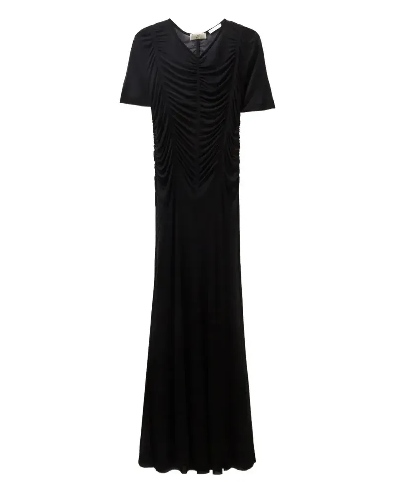 BITE Studios Kurzärmeliges Maxikleid - Schwarz Schwarz