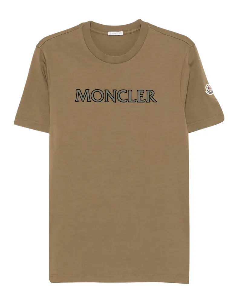 Moncler T-Shirt mit Logo - Braun Braun