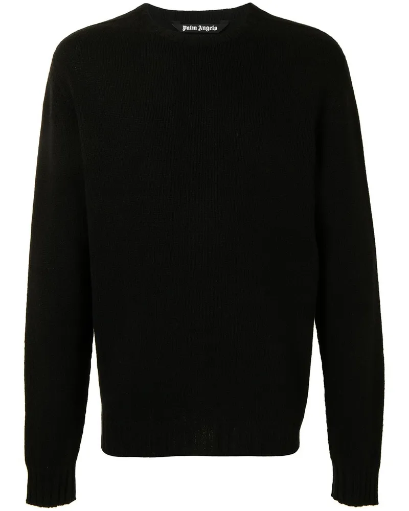 Palm Angels Pullover mit Bogen-Logo - Schwarz Schwarz