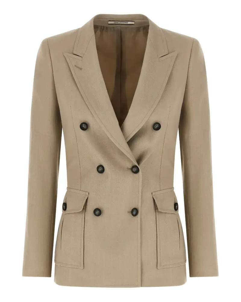 Tagliatore Honey double-breasted peak-lapels blazer - Nude Nude