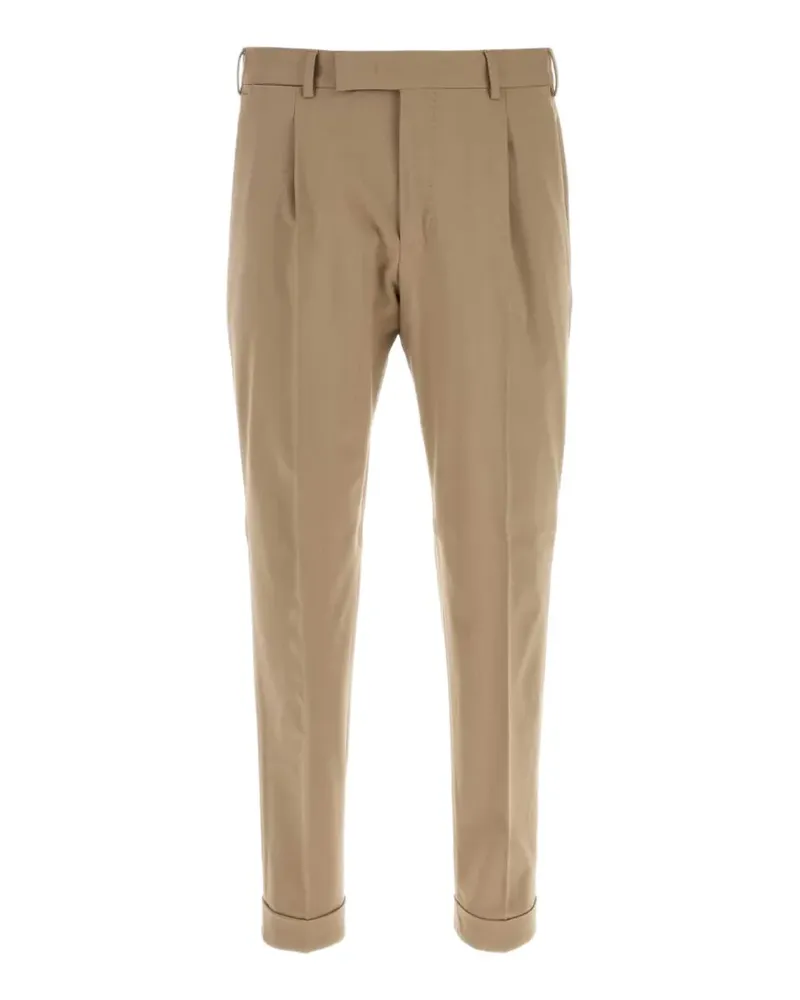 PT TORINO Bundfaltenhose mit Umschlag - Nude Nude