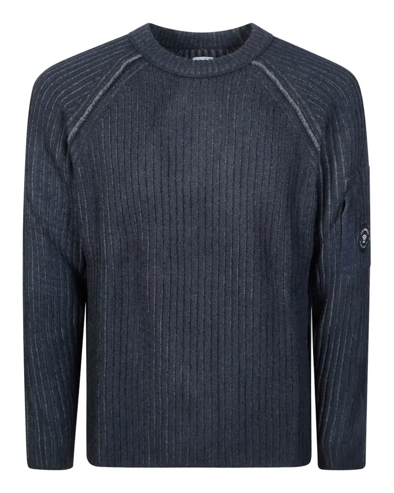 C.P. Company Lens Pullover aus Fleece-Strick - Grau Grau