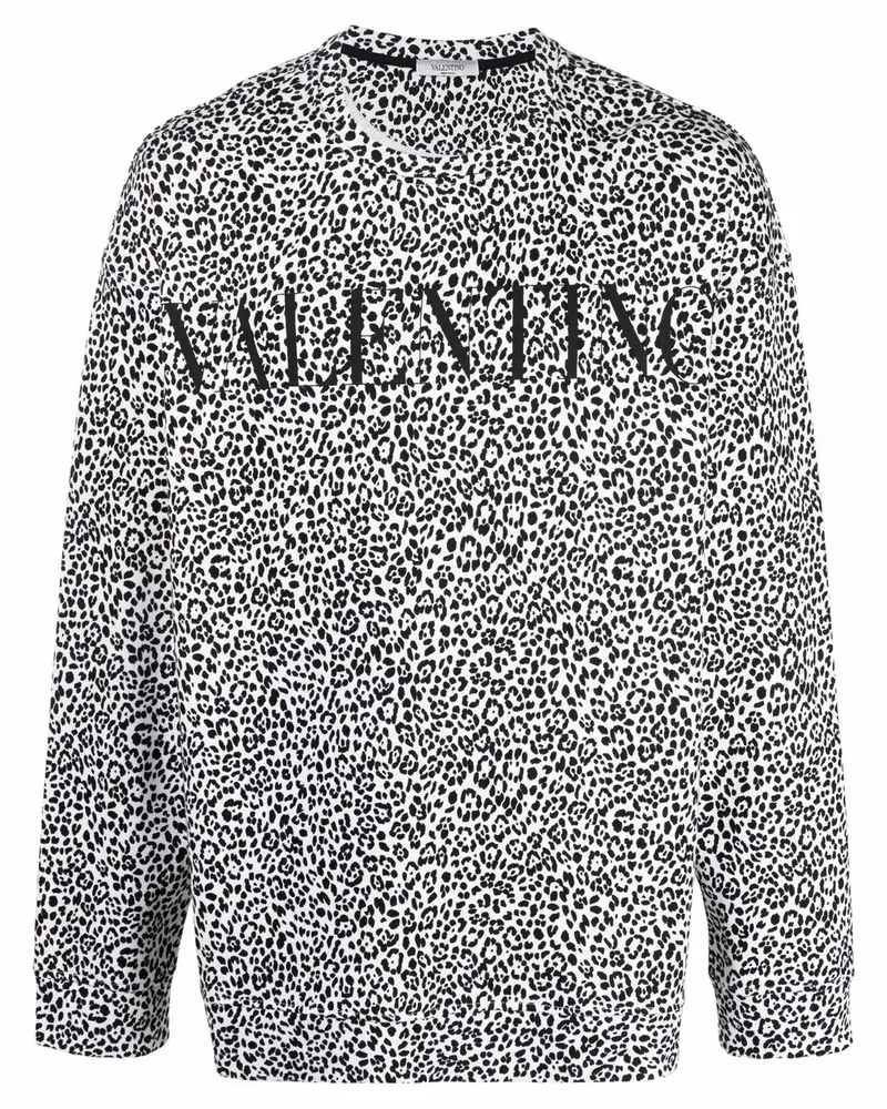 Valentino Garavani Sweatshirt mit Leoparden-Print - Weiß Weiß
