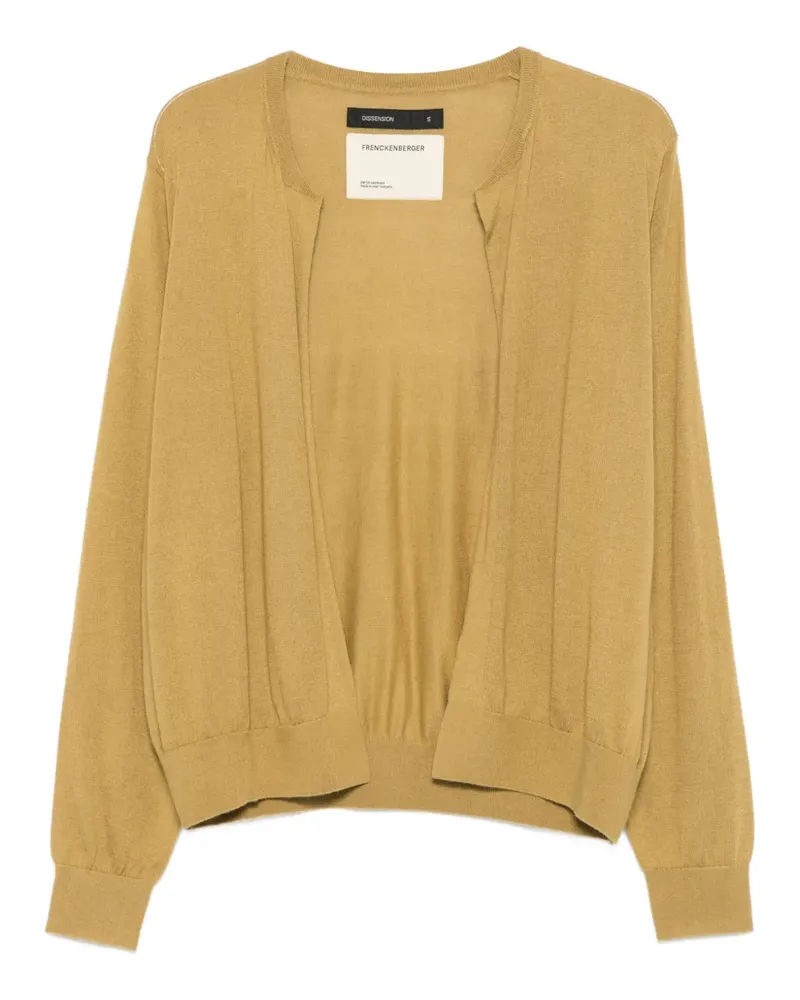Frenckenberger Offener Cardigan - Gelb Gelb