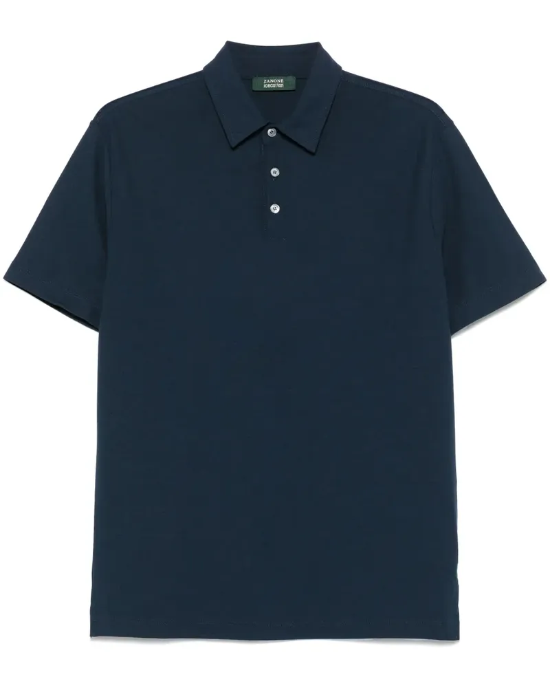 Zanone Klassisches Poloshirt - Blau Blau