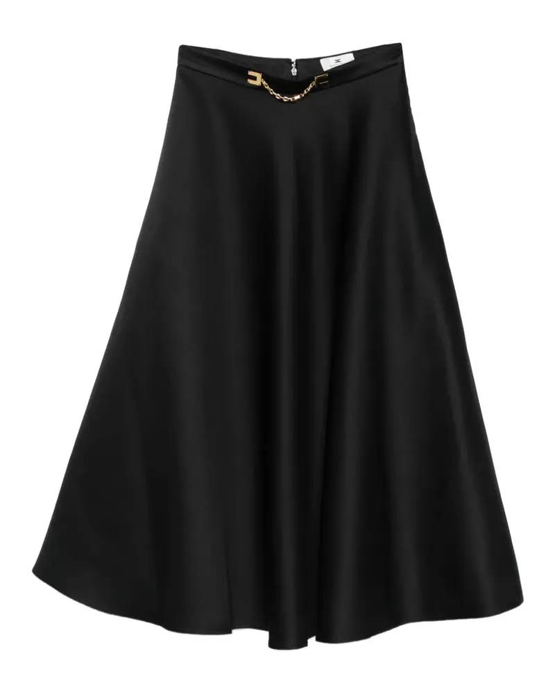 Elisabetta Franchi chain-embellished midi skirt - Schwarz Schwarz