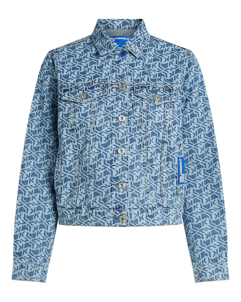Karl Lagerfeld KLJ Jeansjacke mit Monogramm - Blau Blau