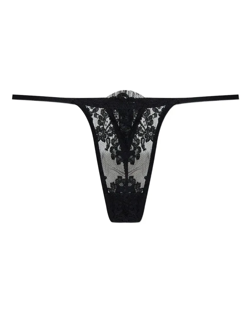 Dsquared2 Tanga aus Blumenspitze - Schwarz Schwarz