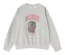Sweatshirt mit grafischem Print - Grau