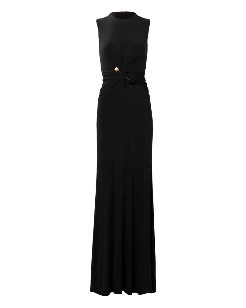 Silvia Tcherassi Nala twisted-knot maxi dress - Schwarz Schwarz
