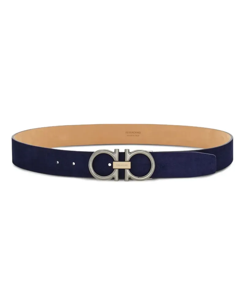 Ferragamo Wildledergürtel mit Gancini-Schnalle - Blau Blau