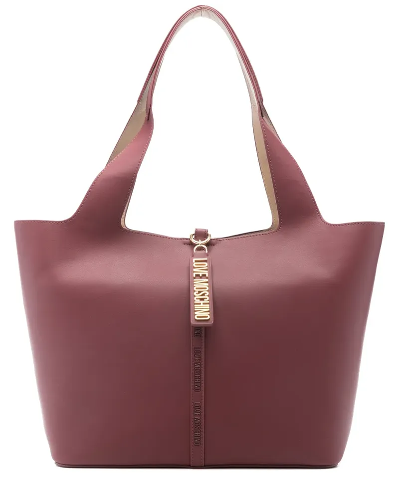 Moschino pendant leather tote bag - Rot Rot