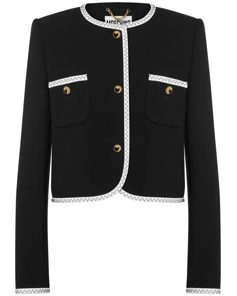 Moschino Einreihige Jacke Schwarz