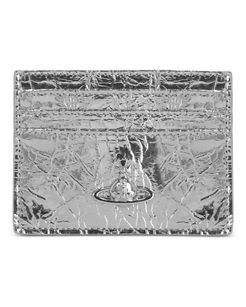Vivienne Westwood crinkle orb wallet - Silber Silber
