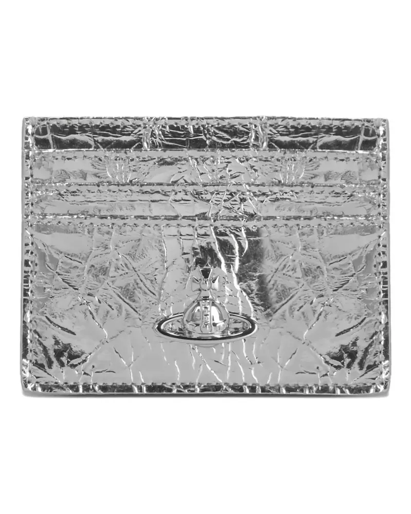 Vivienne Westwood crinkle orb wallet - Silber Silber