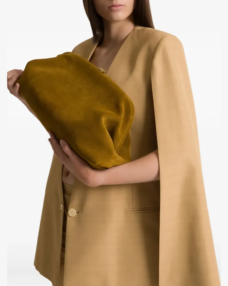 Alberta Ferretti Clutch aus Wildleder - Grün Grün